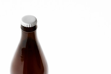 Bottle Cap Mock-Up. Close-Up of a Beer Bottle Cap Mockup with on white background.High-resolution photo.
