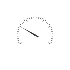 Gauge or Speedometer icon or sign. power measurement. Level indicator. Stock Vector illustration isolated on white background.