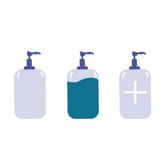 Hand sanitizer gel dispenser cleansing, against coronavirus or Covid-19 Disease . Antiseptic soap, Hygiene and Healthcare icon concept