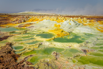 Nature crater in Danakil Depression, Ethiopia