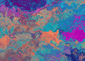 Abstract stylish colorful waves background. Artistic painting wavy lines background with vibrant colors.