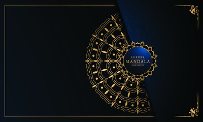 
Luxury Mandala Islamic Background with Golden Arabesque Pattern, 
Ornamental Background . Wedding card, Cover.