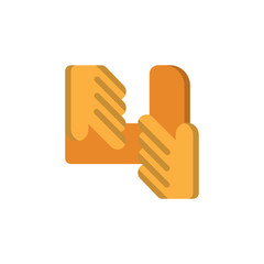 Foot Care Massage Treatment Relaxing two hand Icon, Logo, Vector