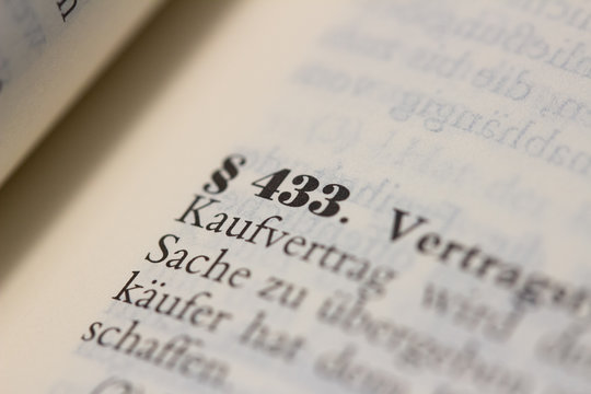 Gesetz zum &sect; 433 BGB Kaufvertrag