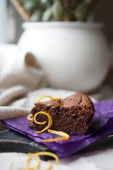 Homemade Chocolate Pie with Orange