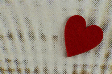 red heart isolated. On a white background.copyspace for text.