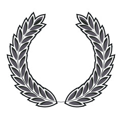 icon laurel wreath, spotrs design - illustration Black