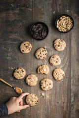 Cookies cacahuètes et chocolat