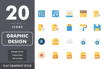 graphic design icon pack isolated on white background. for your web site design, logo, app, UI. Vector graphics illustration and editable stroke. EPS 10.