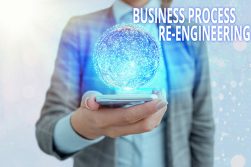 Conceptual hand writing showing Business Process Re Engineering. Concept meaning the analysis and...