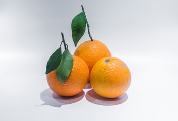 Orange fruit isolated on a white background.