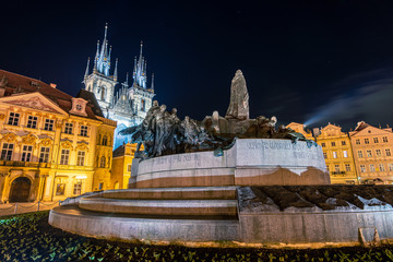 Empty Old Town Square in Prague