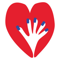 Obraz premium hand on heart