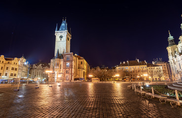 Fototapeta na wymiar Empty Old Town Square in Prague