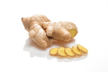 ginger root isolated on white background