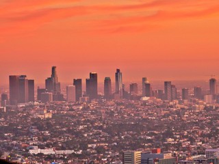 Los Angeles beim Sonnenuntergag