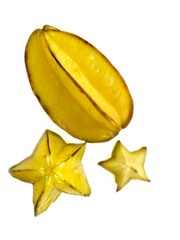 Fototapeta premium carambola star fruit yellow fresh tropical