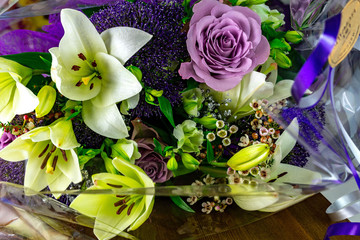 Beautiful bouquet of different flowers.