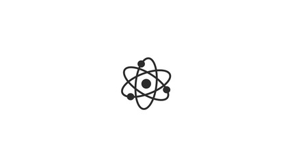 Black atom icon,Amazing atom icon on white background,science icon,technology icon