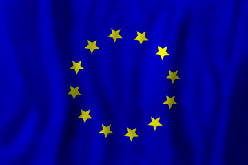 Travel concept with EU flag Background. Education and business