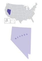 Obraz premium Nevada State map