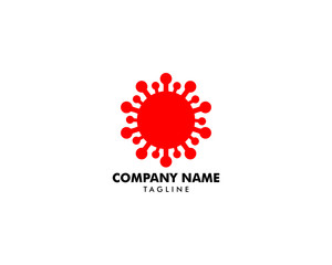 Covid-19 Corona Virus Logo Template Design