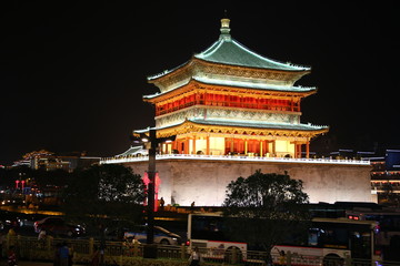 night view of chinese temple - 335619367