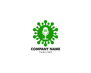 Covid-19 Corona Virus Podcast Logo Template Design