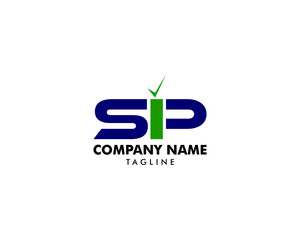 Initial Letter SIP Logo Template Design