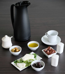 Simple and light breakfast with healthy ingredients