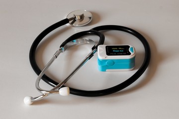 stethoscope and pulse meter