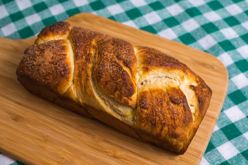 Easter bread on the serving board