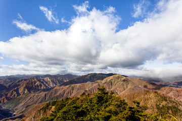 Fototapeta premium 日本の国立公園・奥日光、半月山からの景色