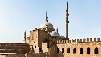 Fototapeta na wymiar Mosque of Muhammad Ali in the Citadel of Saladin in Old Cairo, Egypt