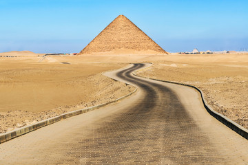 Red pyramid in Dahshur, Cairo, Egypt