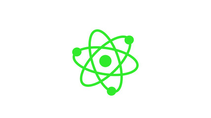 Green light atom icon,New atom icon,science icon