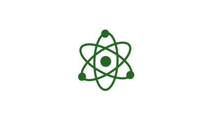 Amazing green dark atom icon,New atom icon,technology atom icon