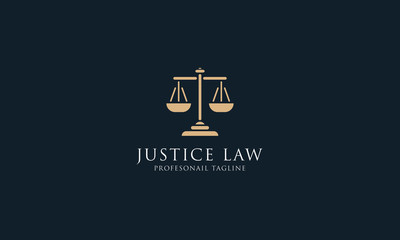 Justice Law Minimalist Logo Template