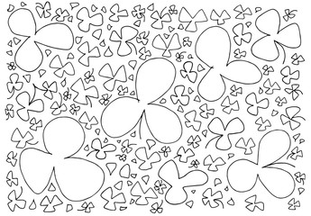 Hand Drawn Shamrock Vector Icon For St. Patrick Day