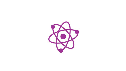 Best pink dark atom icon,New atom icon on white background,science atom icon