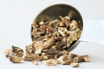 Dandelion Root Spilled from a Teaspoon