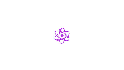Top atom icon on white background,Atom icon,science icon