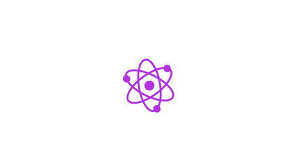 Top atom icon on white background,Atom icon,science icon