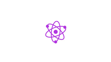 Top atom icon on white background,Atom icon,science icon