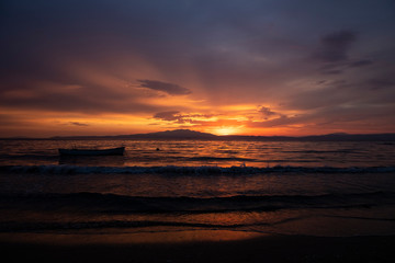 Fototapeta na wymiar Sunset from the island