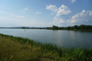 summer landscape with river