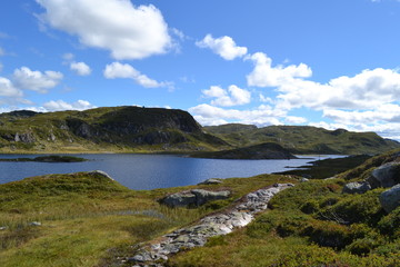 Fototapeta na wymiar mountain landscape with lake