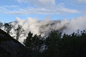 Clouds in the mountain
