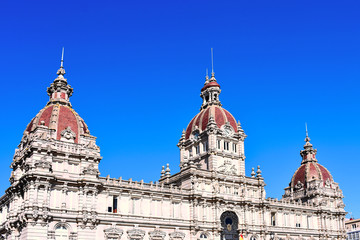 A Coruña town hall in the María Pita square. La Coruña, Galicia. Spain. Europe. October 8, 2019
