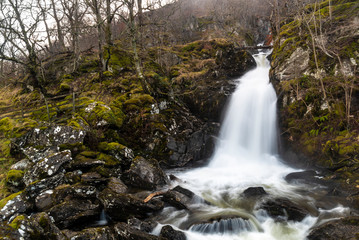 Stunning natural waterfall, Highlands, Scotland